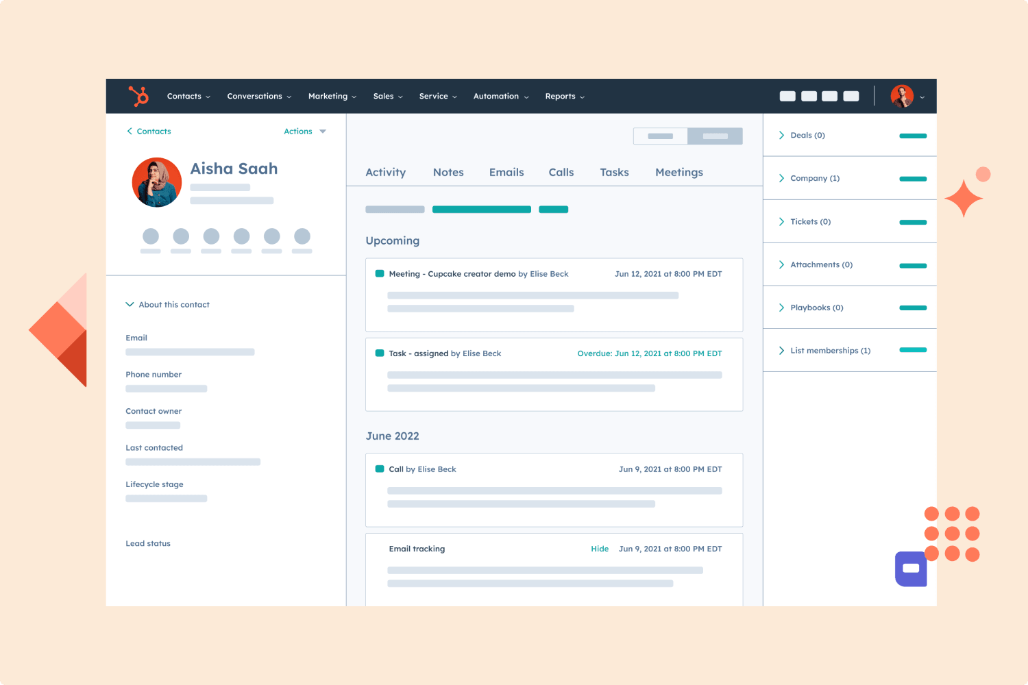 HubSpot screenshot