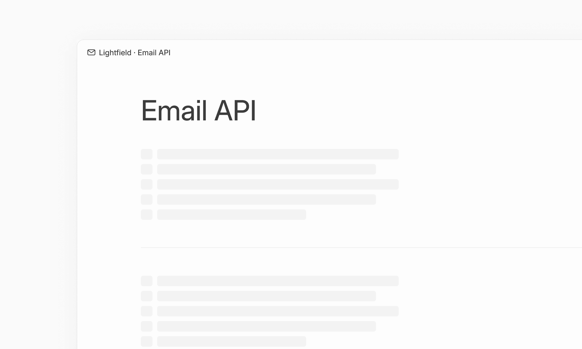 Lightfield Email API